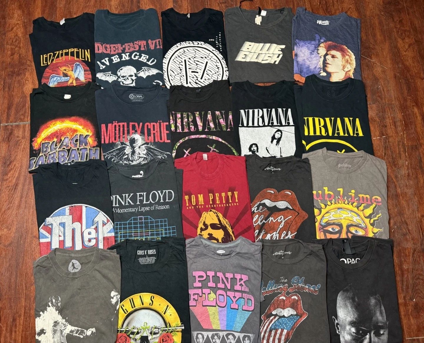 Lot of 20 Modern Band Tees t-shirts Reseller Bundle Sz Mix