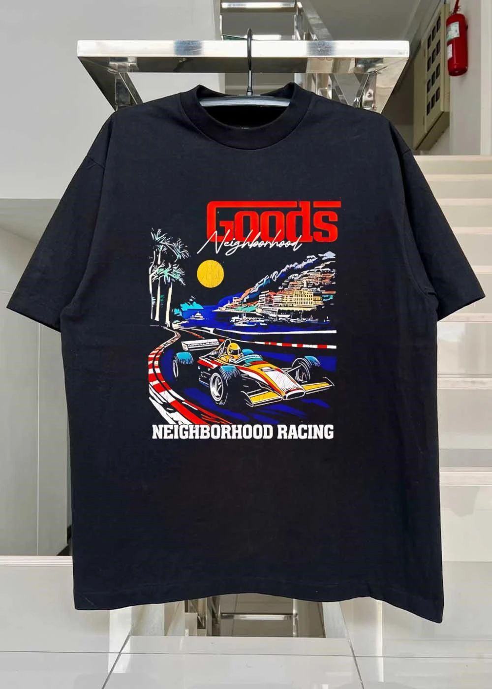 Goods Neighborhood Racing Formula One Driver Driving Monaco Coastal T-Shirt