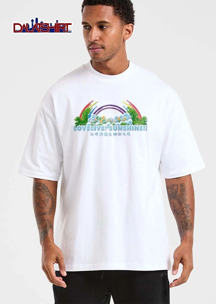 Love Live Sunshine Rainbow Arch Flowers Clouds Greenery Icons shirt