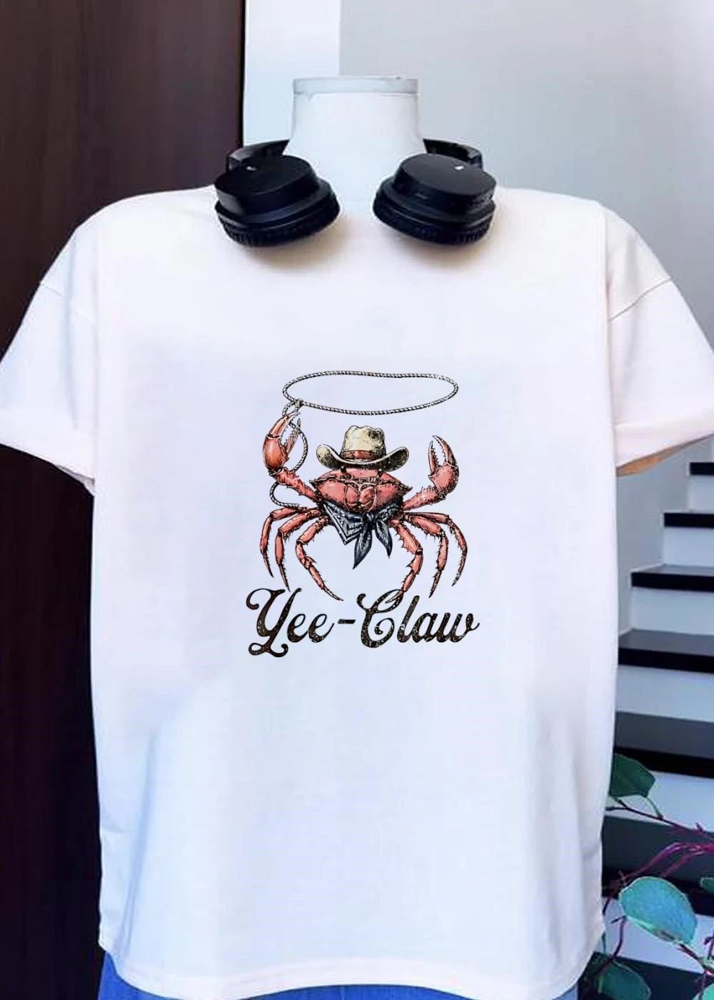 Cowboy Crab Lassoing Yee-Claw T-Shirt