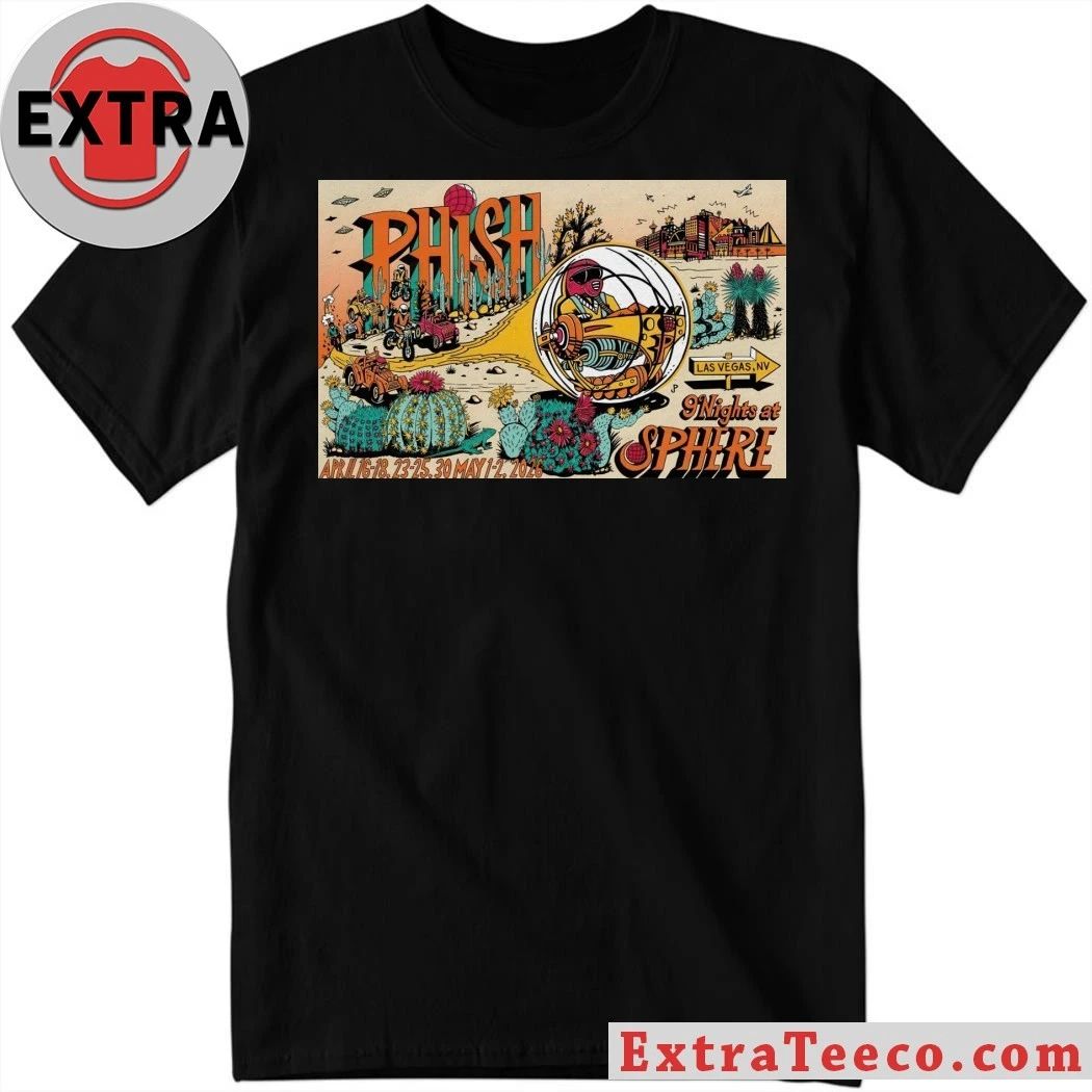Phish At Sphere April May 2026 Las Vegas Concert Poster Shirt
