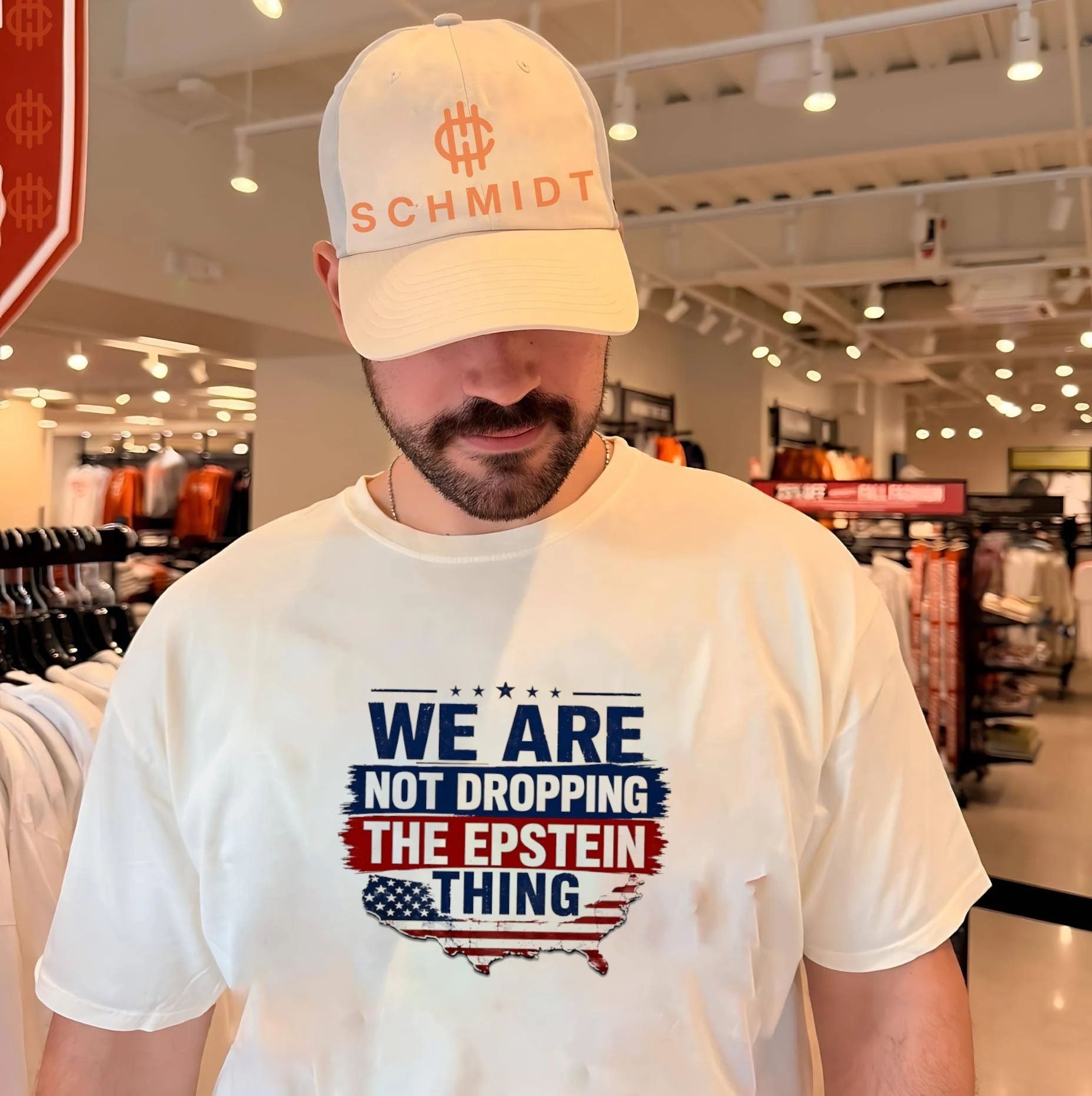 We are not dropping the Epstein thing American flag shirt