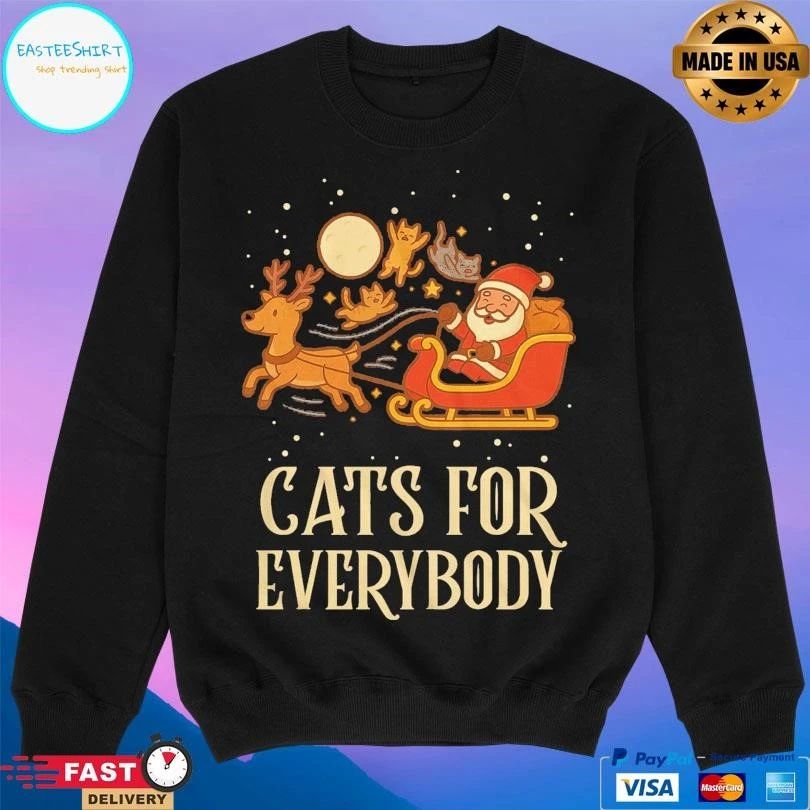 Cats For Everybody Merry Christmas 2025 T-shirts