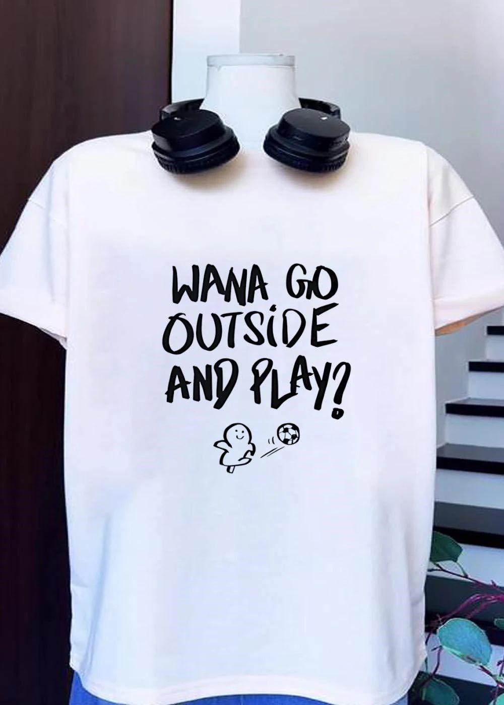Kids Soccer Apparel Wana Go Outside and Play shirt