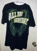 Green Bay Shaka Wear Black T-Shirt 3XL All Day Everyday Retro TRIBAL Graphics