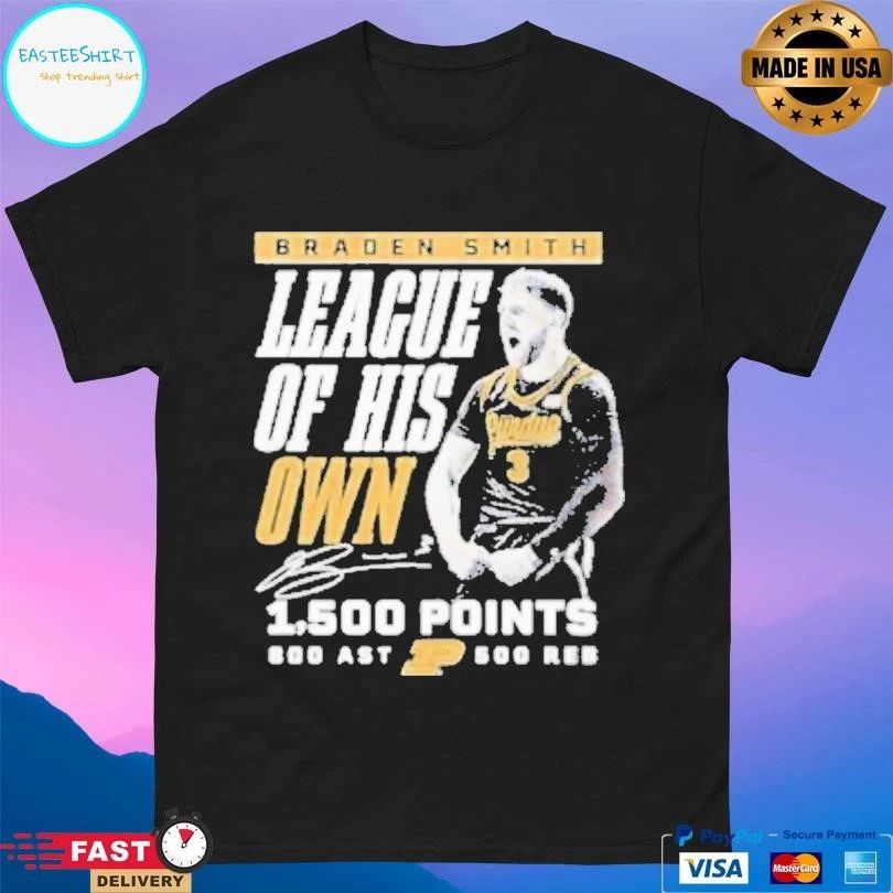 Braden Smith League Of His Own Purdue Boilermakers 1500 Points Signature T-shirts