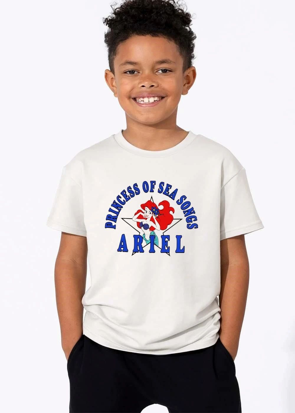 Princess Of Sea Songs Ariel Cartoon Mermaid Red Hair Star shirt