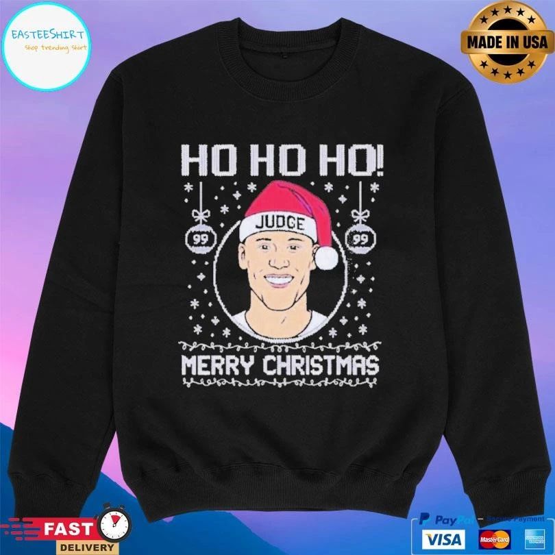 Ho Ho Ho Merry Christmas Aaron Judge Ugly Christmas 2025 T-shirts
