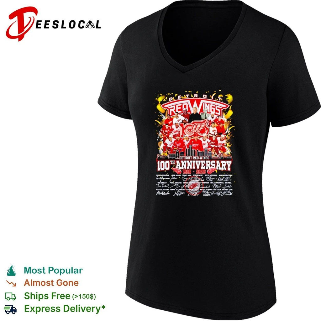 Detroit Red Wings 100th Anniversary 1926-2026 Legends T-shirt