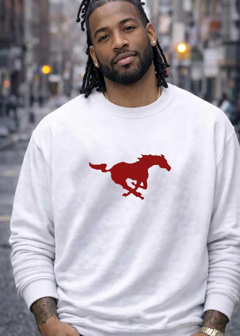 Mustang Red Galloping Horse T-Shirt