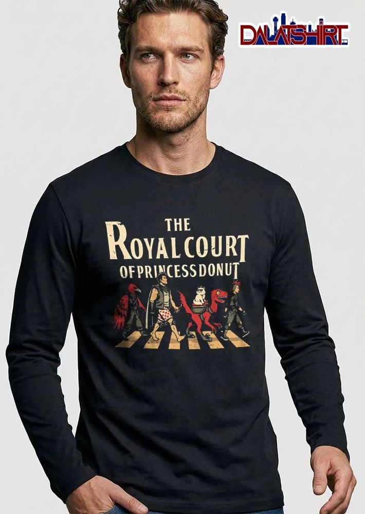 The Royal Court Of Princess Donut Abbey Road Zebra Crosswalk Cartoon Parody shirt