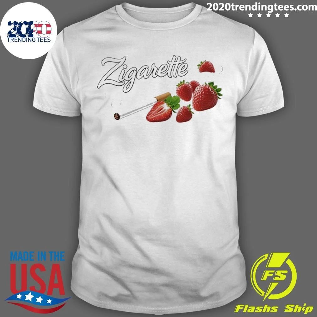Zigarette Strawberry Cigarette Fruit Funny Shirt