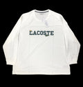 NEW Lacoste Big & Tall Graphic Croc Crew Long Sleeve Mens T Shirt White Green