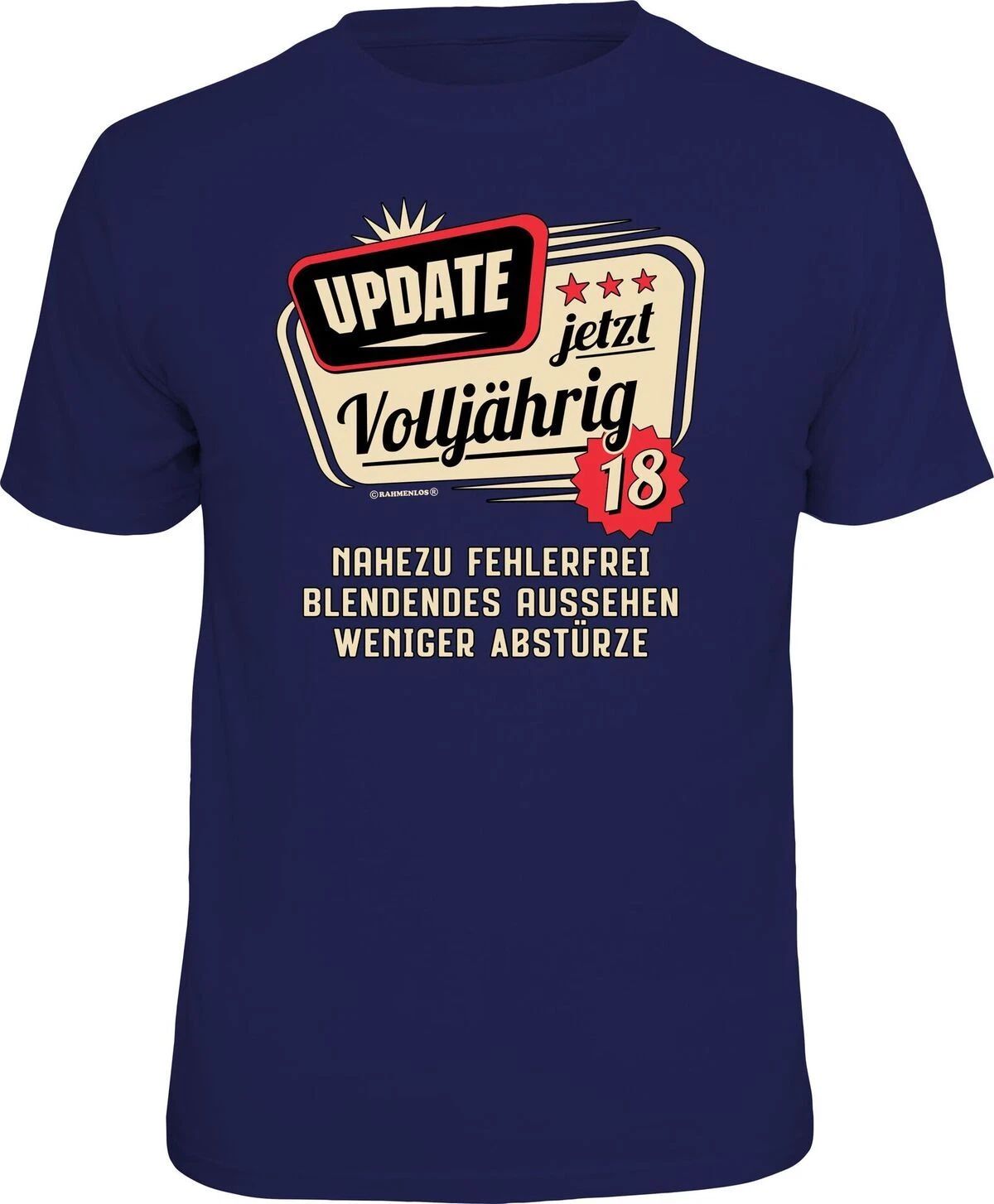 Birthday T-Shirt - Age 18 - Update Now Of Age - Fun Shirt Gift