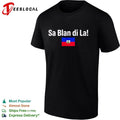 Sa Blan Di La Haiti Flag Haitian Caribbean T-shirt