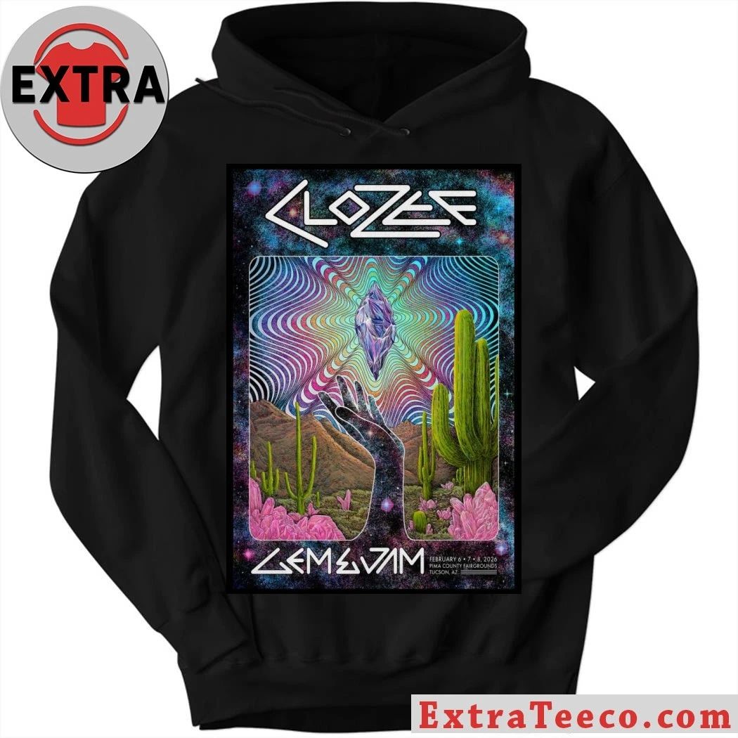 Original CloZee Gem & Jam Festival Tucson AZ Feb 6-8 2026 Poster Shirt