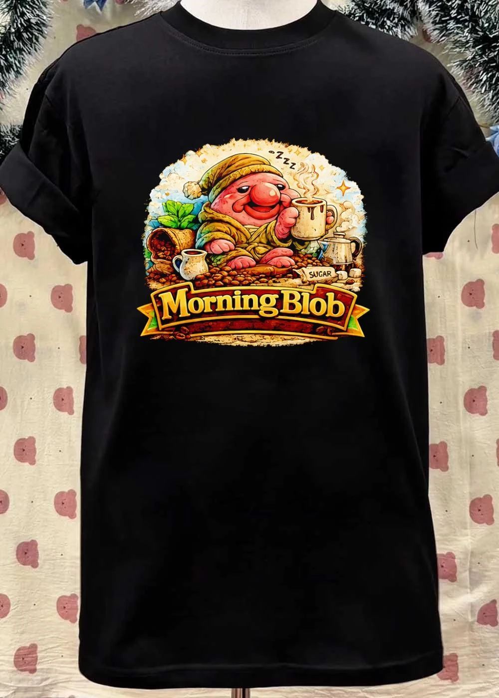 Cozy Morning Blob Coffee Drinker Sugar shirt