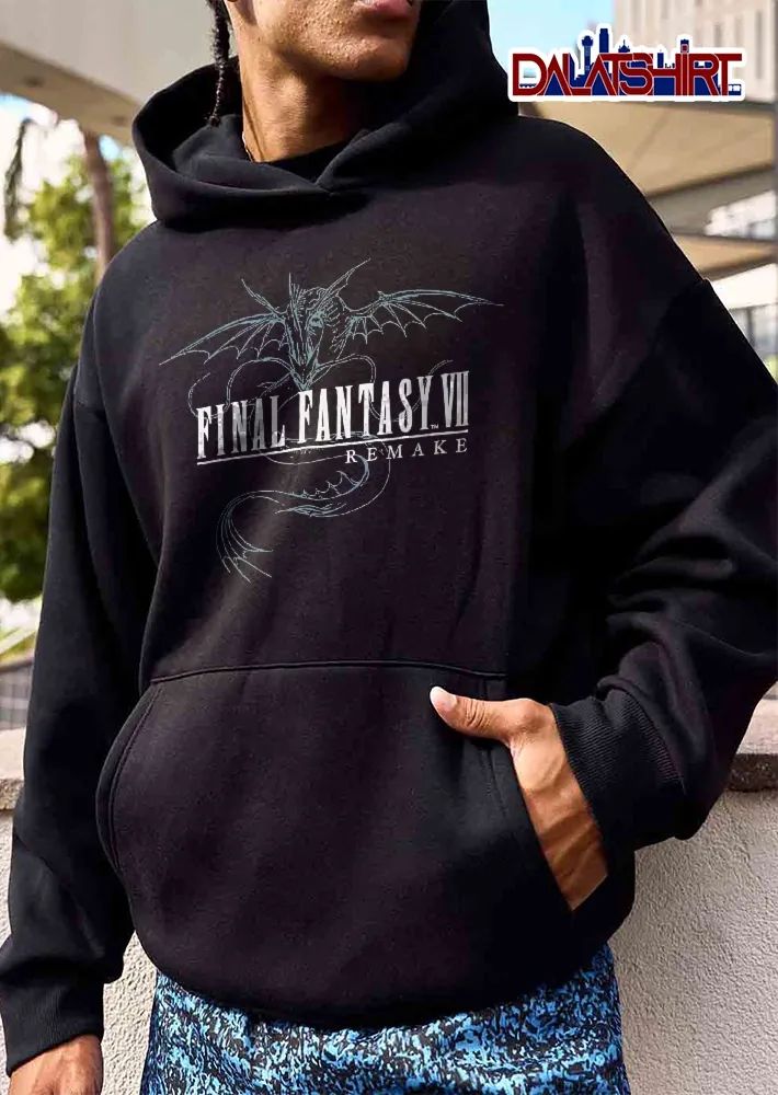 Final Fantasy Vii Remake Line Art Winged Sea Dragon Serpent Sketch shirt