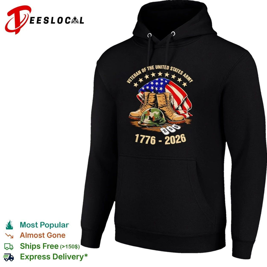 Veteran of the United States Army 1776-2026 T-shirt