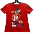 Tom and Jerry Shirt Boys Medium AOP Cartoon Spell Out Everyday Streetwear