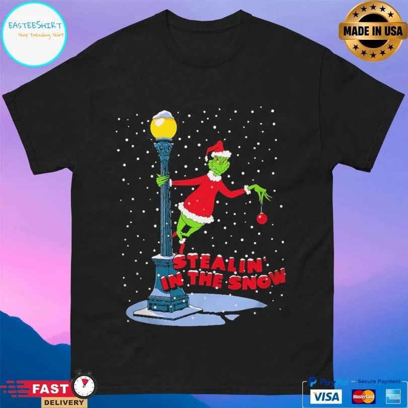 Grinch Stealing In The Snow Christmas 2025 T-shirts