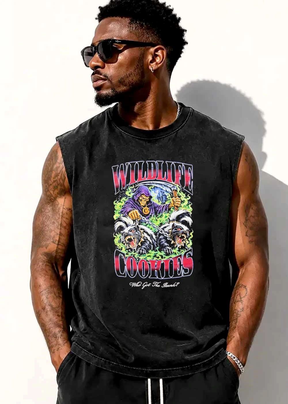 Cookies Wildlife Who Got The Skunk Grim Reaper Scythe Snarling Skunks shirt