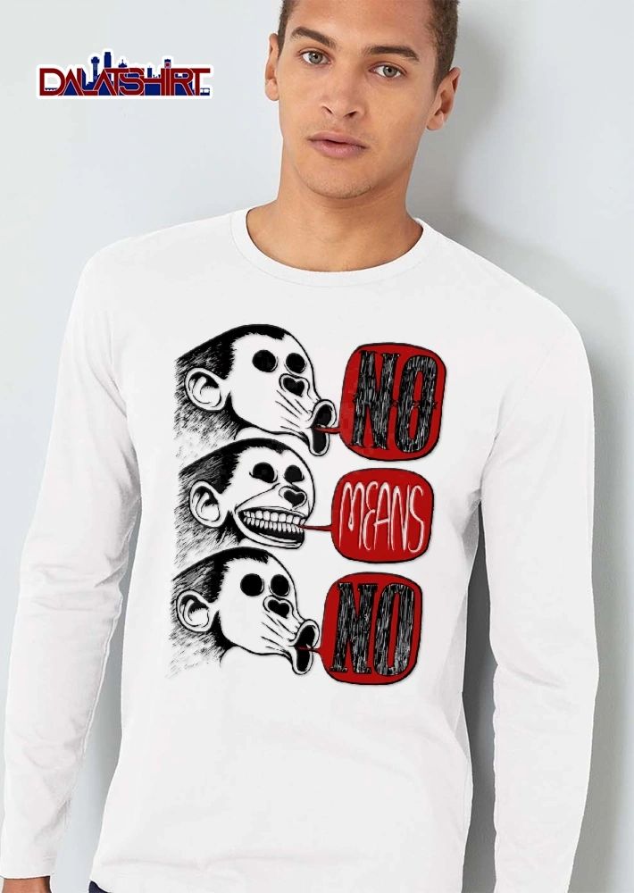 Three Monkeys No Means No Speech Bubble Shirt