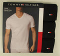 3 TOMMY HILFIGER COTTON BLACK WHITE RED V NECK S M L XL XXL T-SHIRTS UNDERSHIRTS