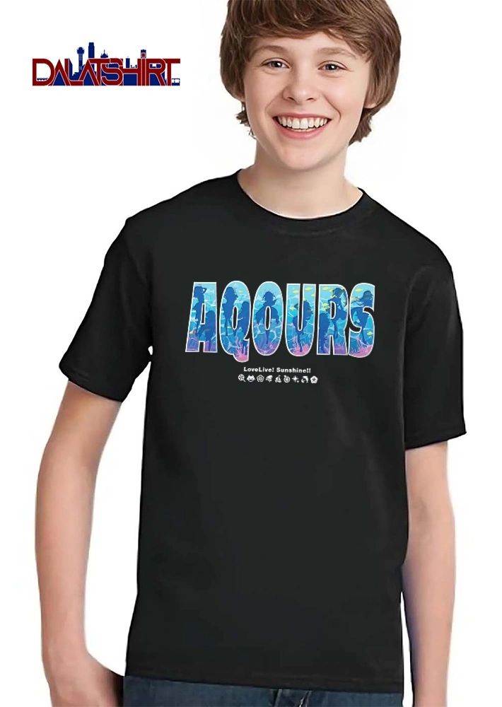 Aqours Lovelive Sunshine Underwater Anime Girl Silhouettes Coral Icons shirt