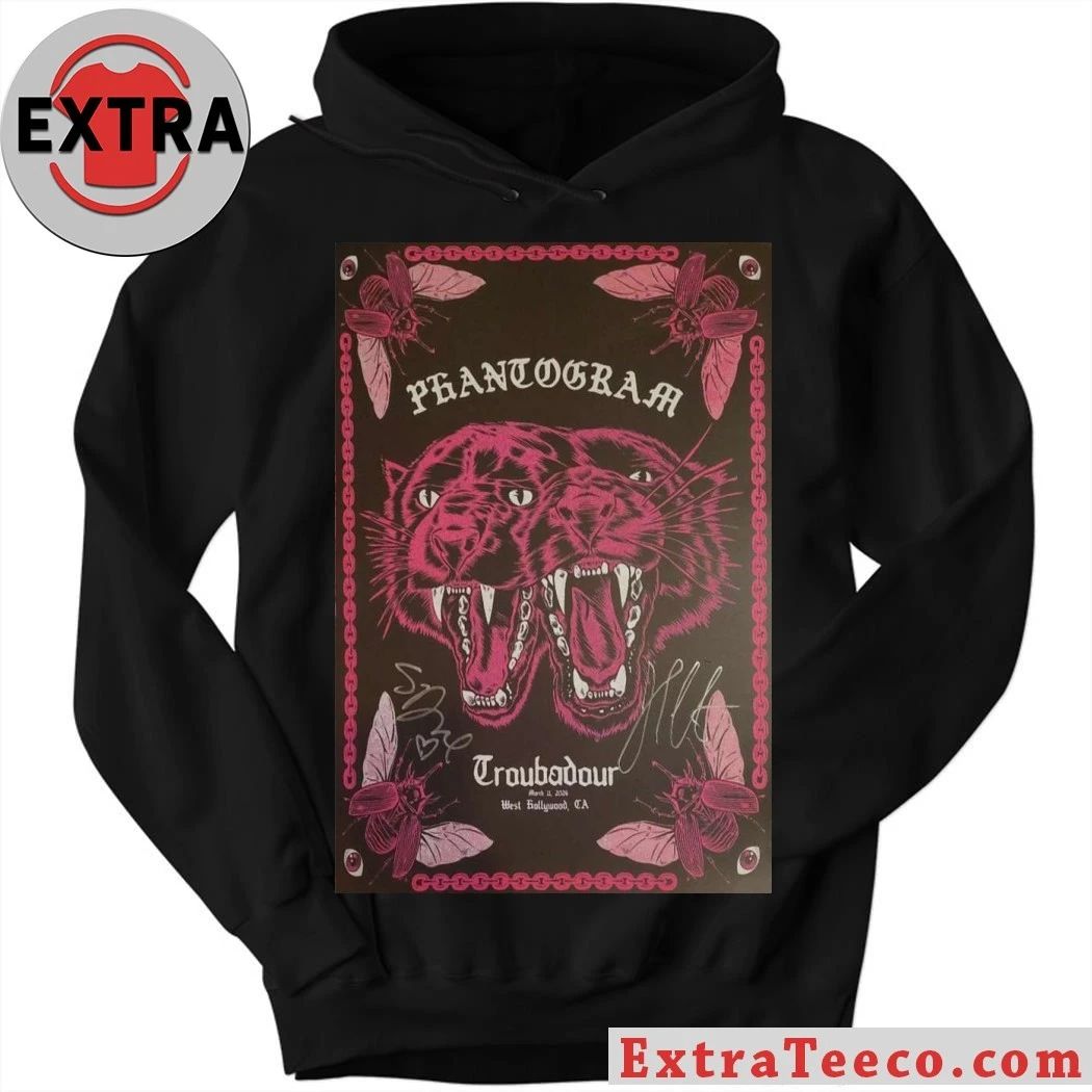 Phantogram 11 3 2026 West Hollywood Signed Poster Shirt