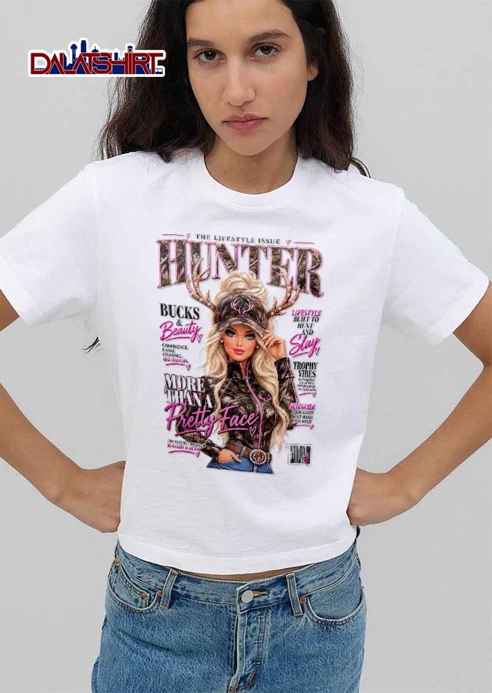 Hunter The Lifestyle Issue Bucks And Beauty More Than A Pretty Face Glam Doll Camo Deer Antlers Magazine Cover shirt