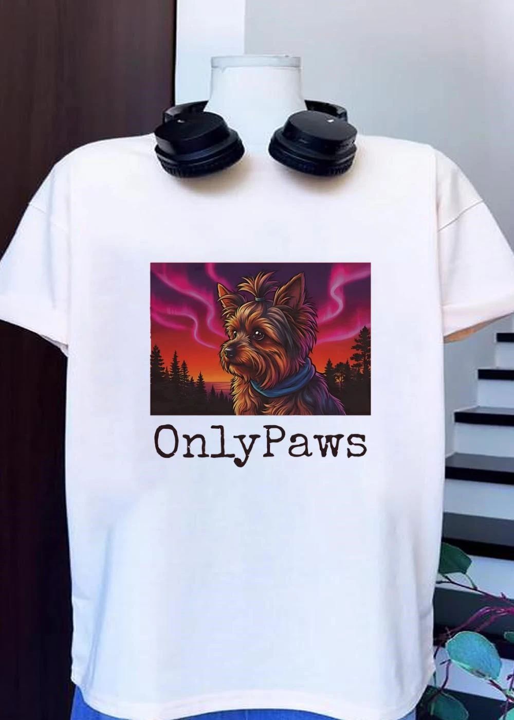 Yorkshire Terrier Aurora Borealis OnlyPaws shirt