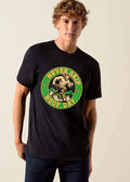Never Skip Hoof Day Muscular Satyr Running Mountains Circular Emblem shirt