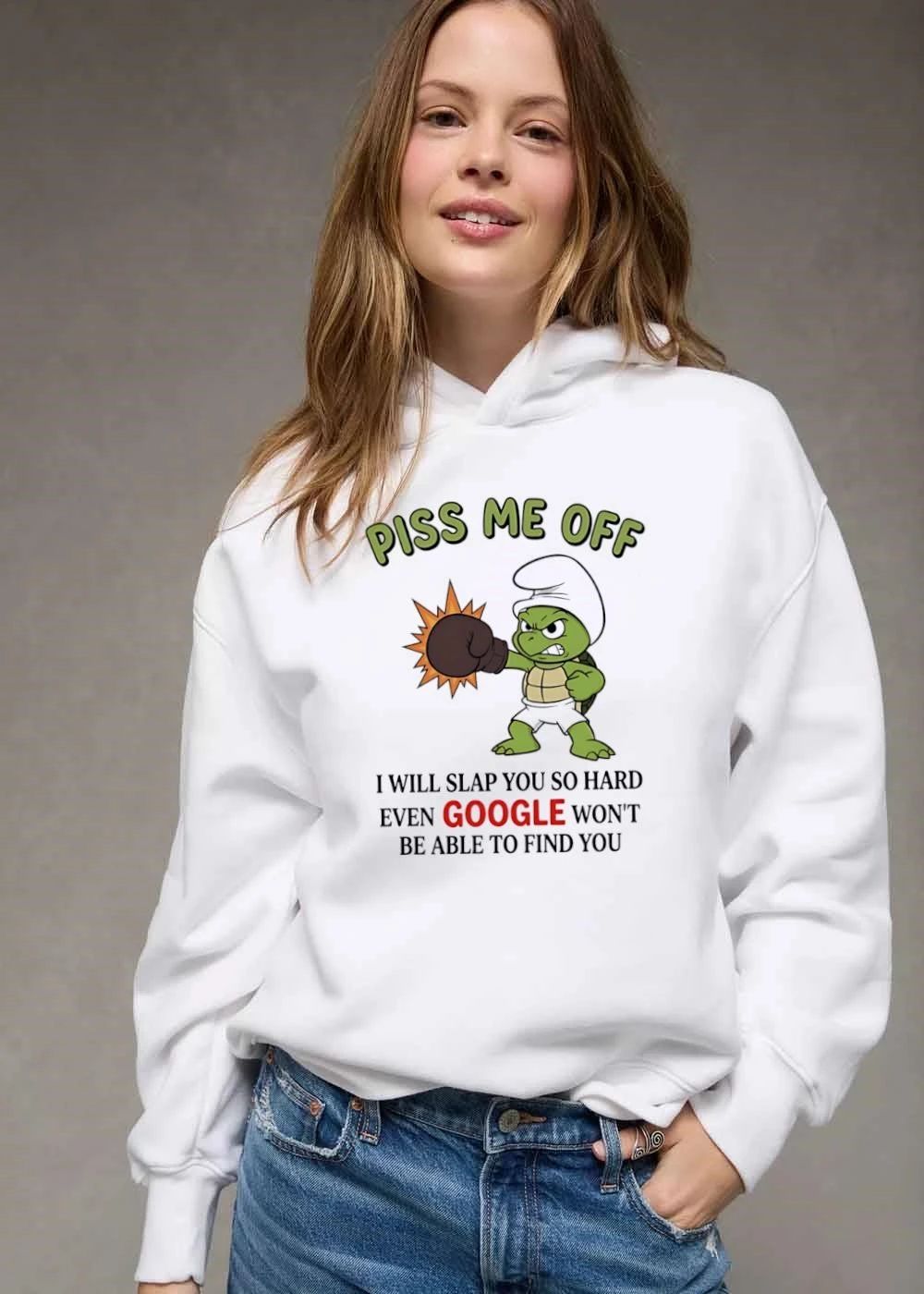 Piss Me Off I Will Slap You So Hard Even Google Won’t Be Able To Find You Cartoon Turtle shirt