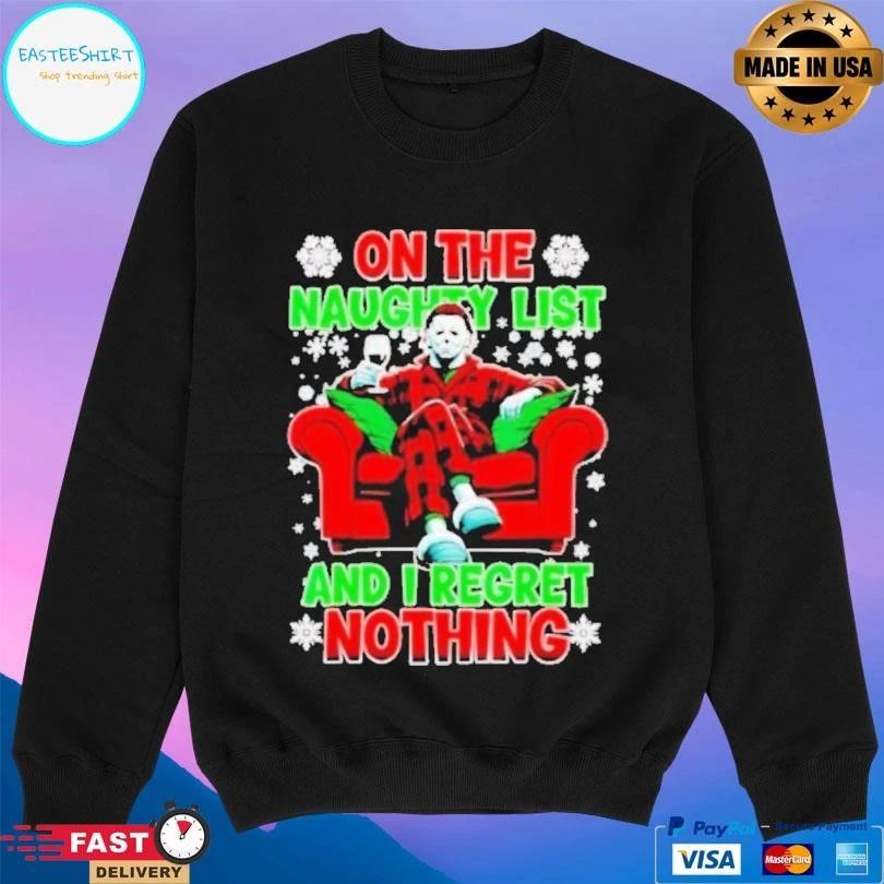 Horror On The Naughty List And I Regret Nothing Christmas 2025 T-shirts