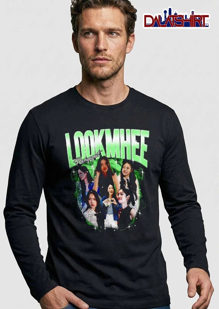 Lookmhee Punyapat Woman Photo Collage Green Smoke Sparkles Bootleg shirt