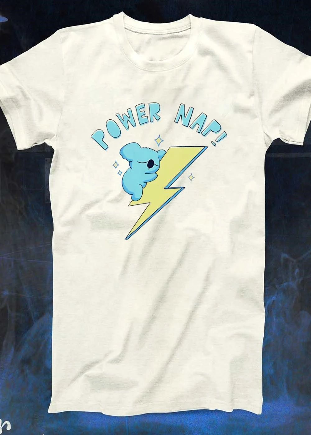 Cute Koala Resting on Lightning Power Nap shirt