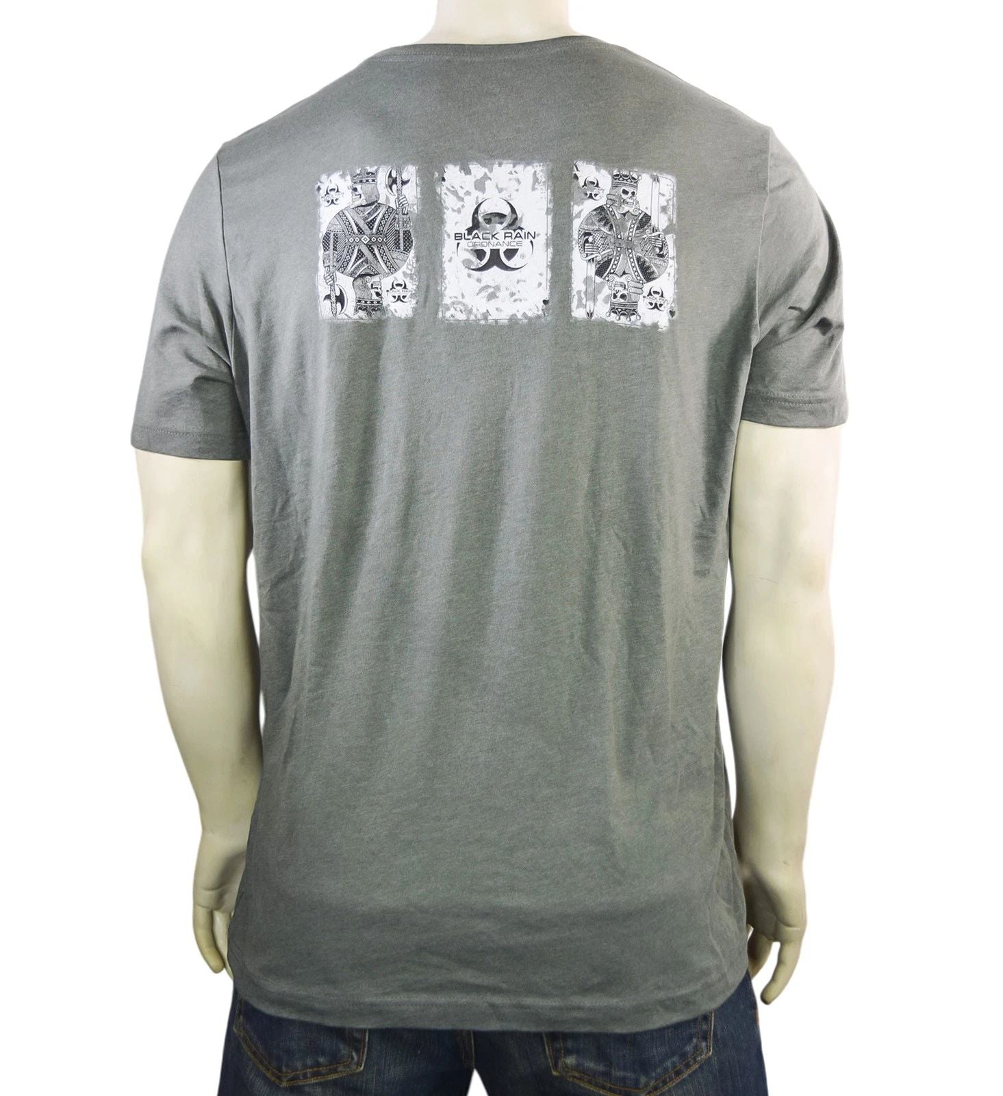 BLACK RAIN ORDNANCE - Playing Cards Logo Premium Unisex T-Shirt Grey(ExtraLarge)