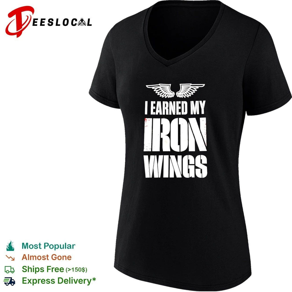 I Earned My Iron Wings aviation pilot T-shirt