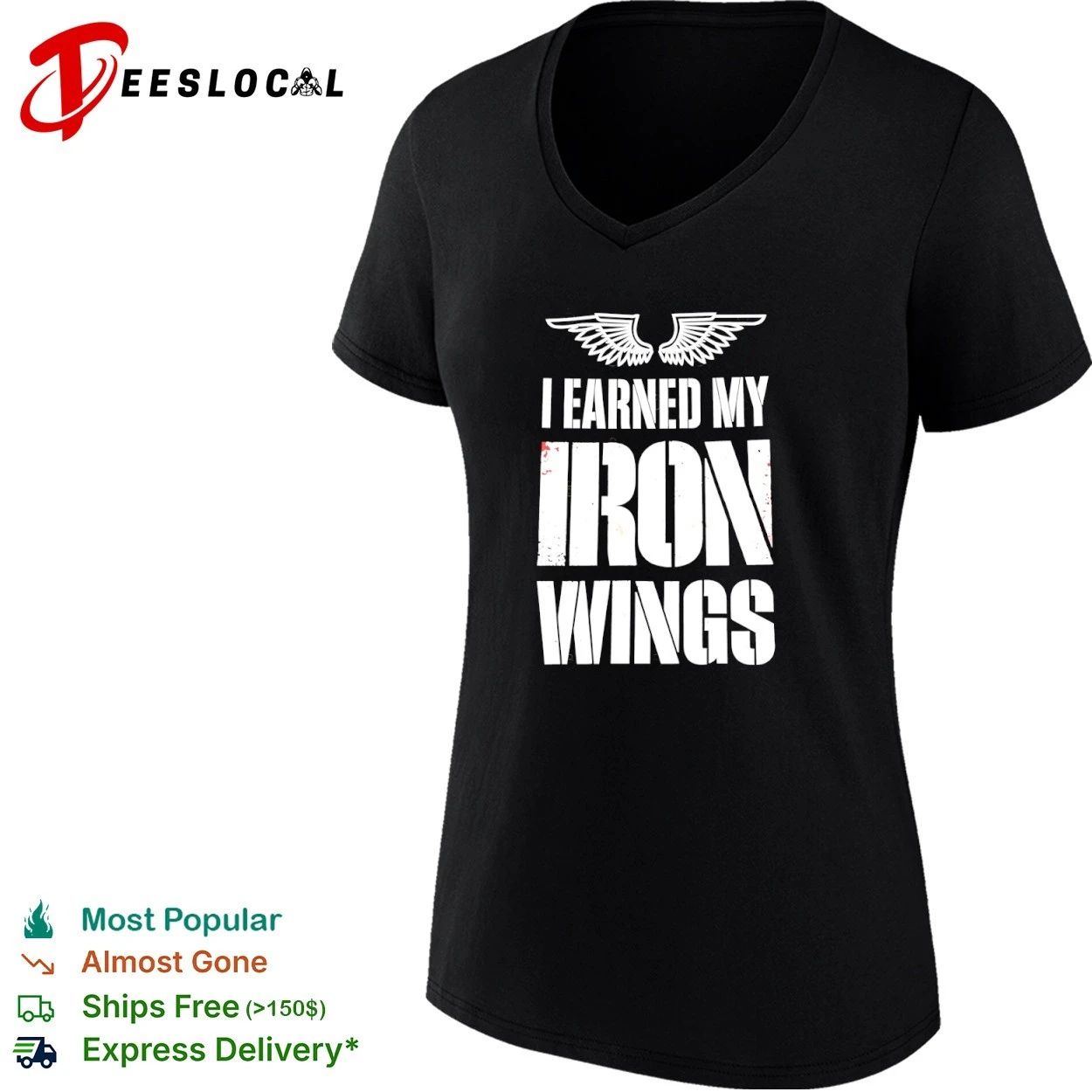 I Earned My Iron Wings aviation pilot T-shirt