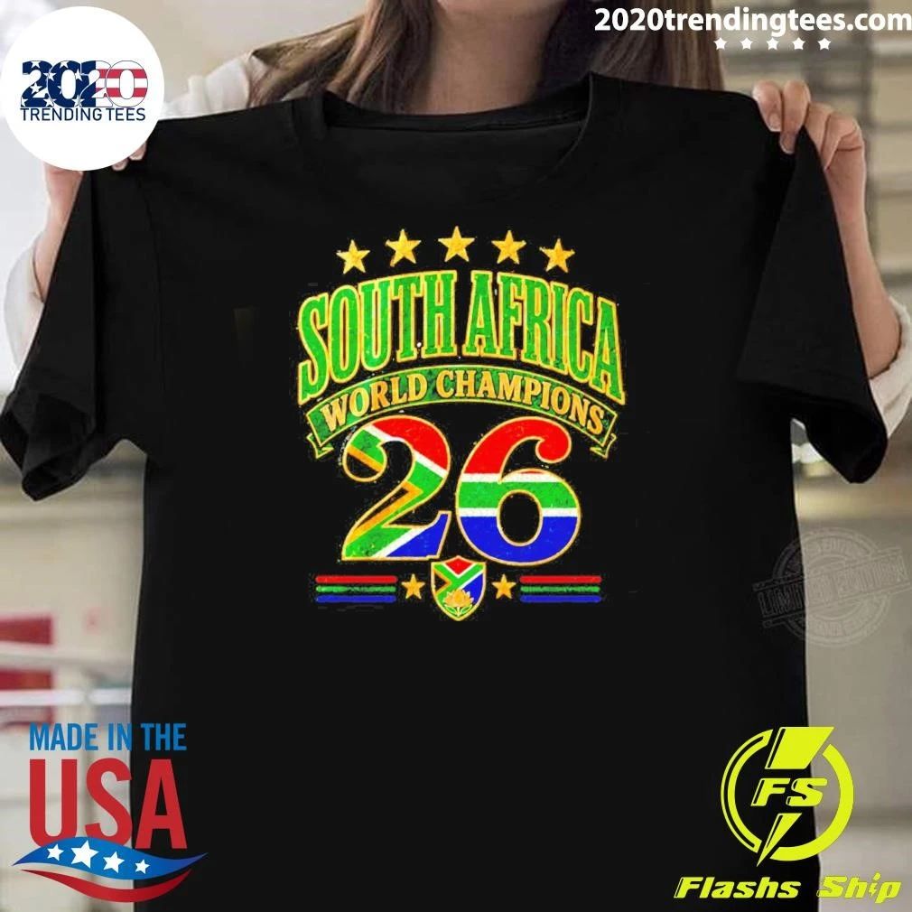South Africa 2026 World Champions flag shirt