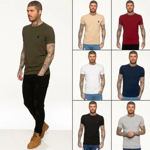 Enzo T Shirt Uomo Slim Fit Casual In Cotone Collo A Giro Manica Corta