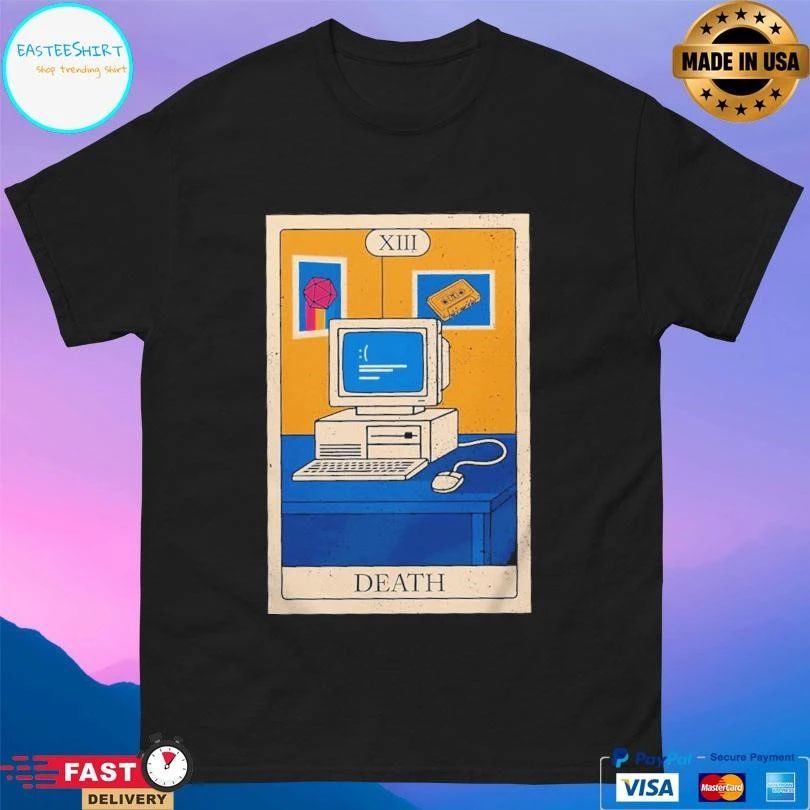 Death Blue Screen Tarot T-shirts