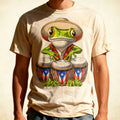 Puerto Rico Coqui Frog Boricua Puerto Rican Flag Taino T-Shirt