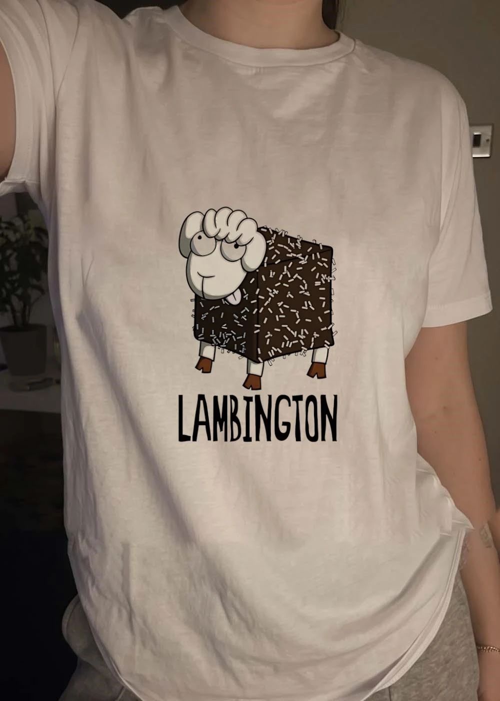 Cute Sheep Treat Lambington Funny Food Pun shirt