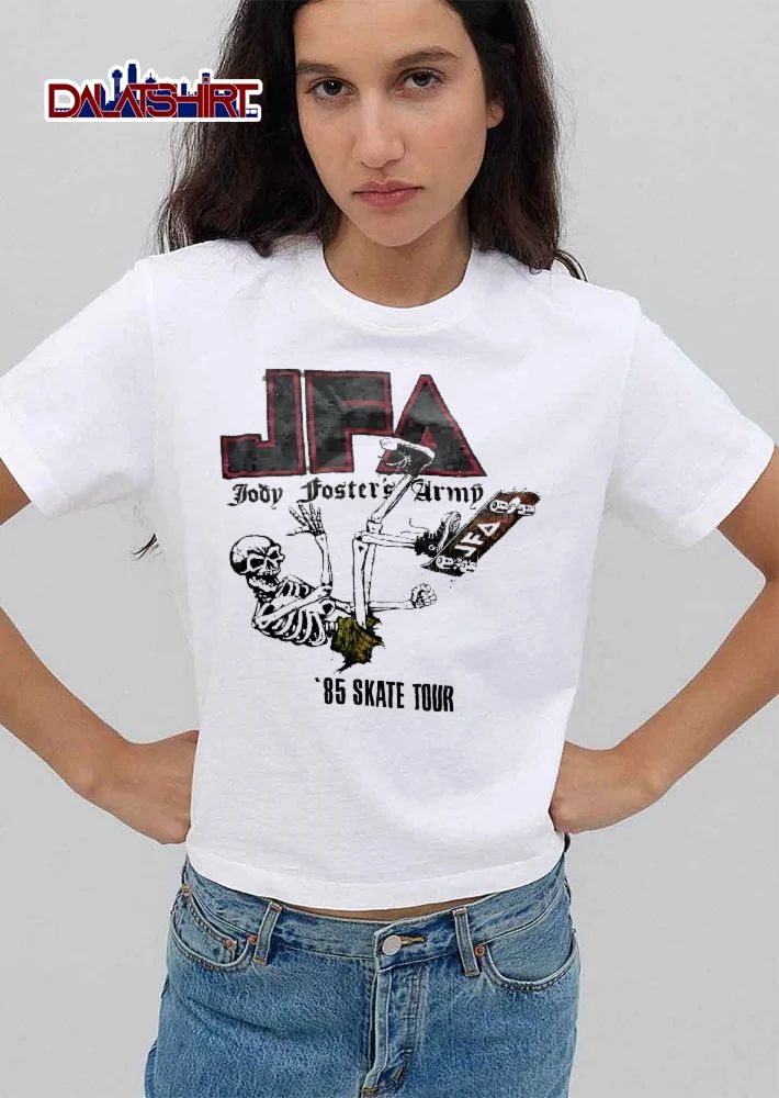 Jfa Jody Fosters Army 85 Skate Tour Skeleton Skateboard Trick Distressed shirt