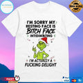 Grinch I’m Sorry My Resting Face Is Bitch Face Intidimtating I’m Actually A Fucking Delight Christmas 2025 T-shirts