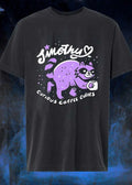 Curious Coffee Cuties Sinothy Raccoon Drinking Cup Shirt