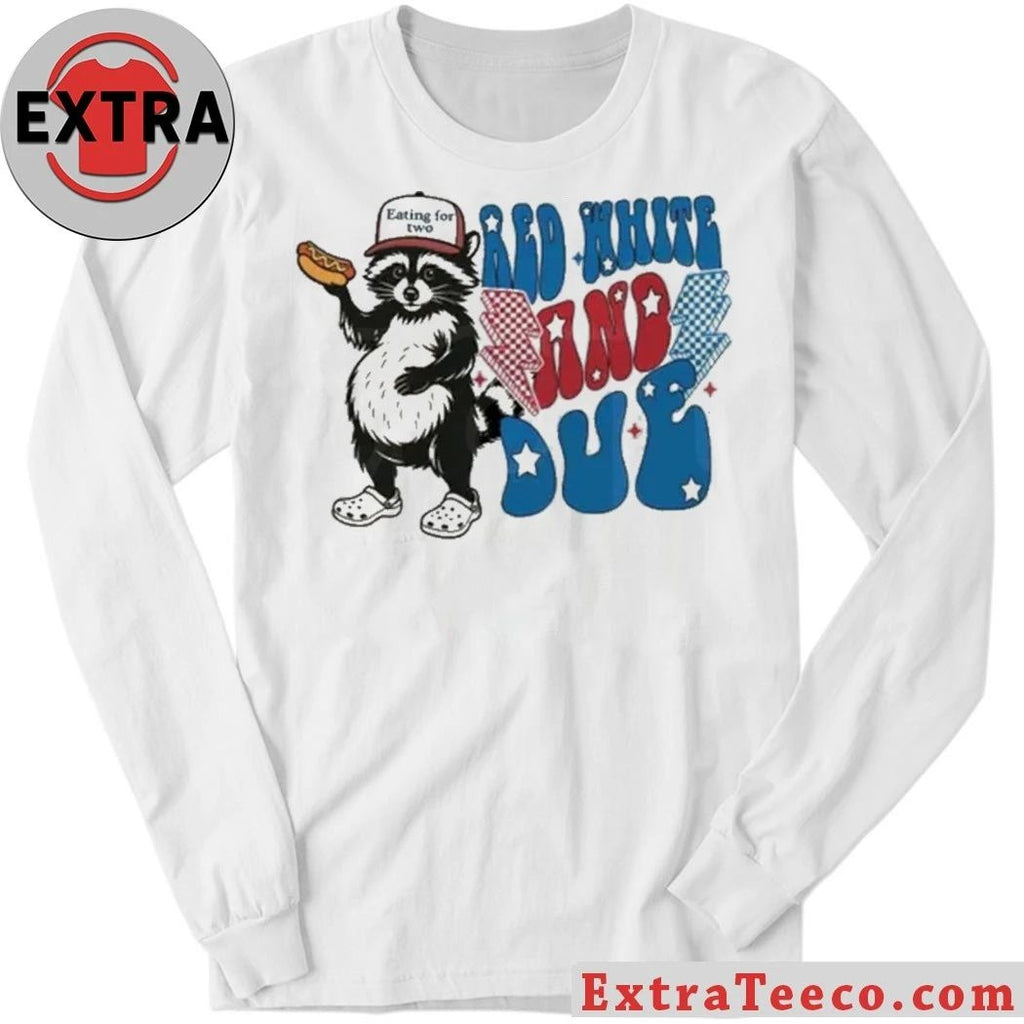 Red White and Due 4th of July Pregnancy T-Shirt