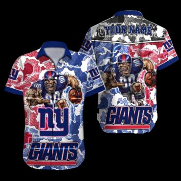 Personalized New York Giants Dynamic Waves Hawaiian Shirt